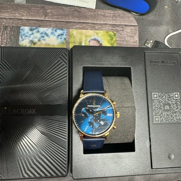 Maurice Lacroix Blue Chronograph Watch